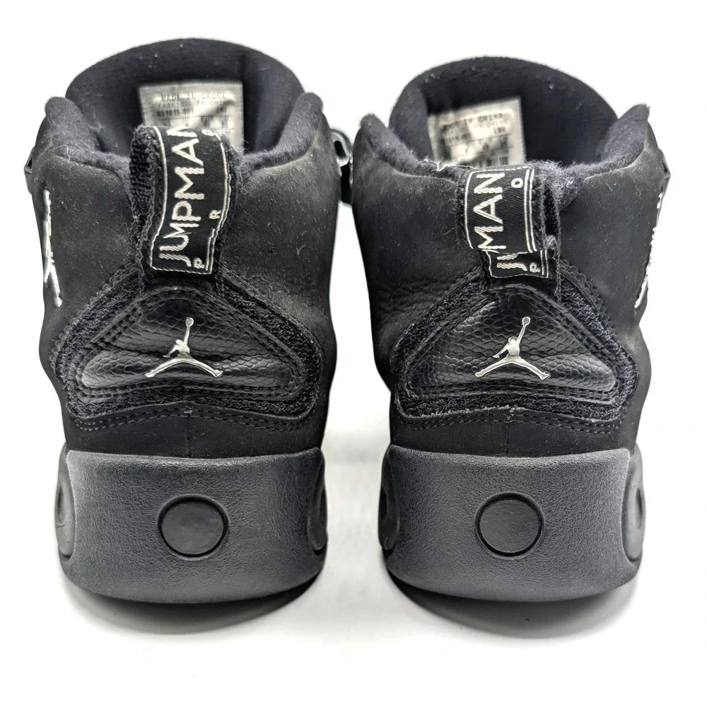 Jordan Jumpman Pro Black Metallic Silver Kids Basketball Shoes 331815-001 7Y